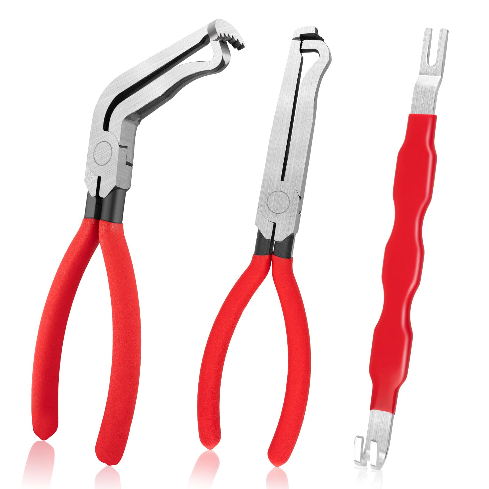 Beaiguna 3PCS Electrical Disconnect Pliers, Upgrade Electrical Connector Pliers, Automotive Electrical Connector Removal Tool, Electrical Plug Connector Separator for Cars, Trucks, SUVs