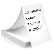 200 pages, thermal printer paper 8.5 x 11, letter, folded, continuous, perforated, quick dry for pen, not 3 proofing, BPA free. For IOOIOO, Peripage, Munbyn, Jadens, Hprt, PhomemoÃ¢ÂÂ¦(lasting 3 years)