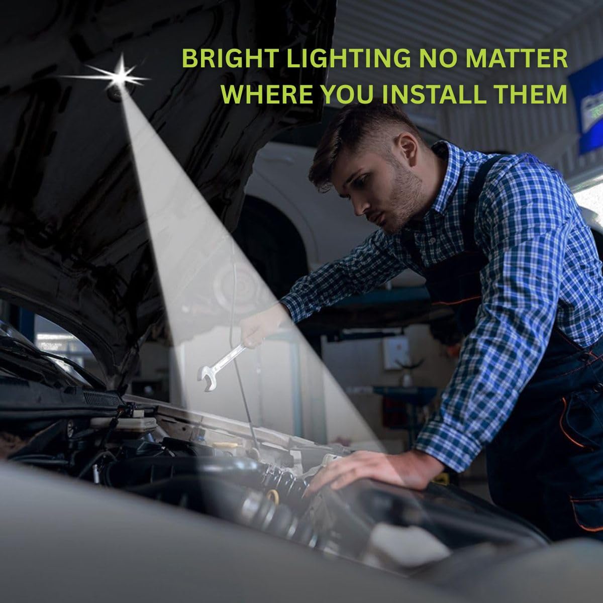 Panther Vision Button LAMP Adhesive LEDs Light Package - Lightweight, Ultra Small, Ultra Bright LED Utility Lights (6 Pack)