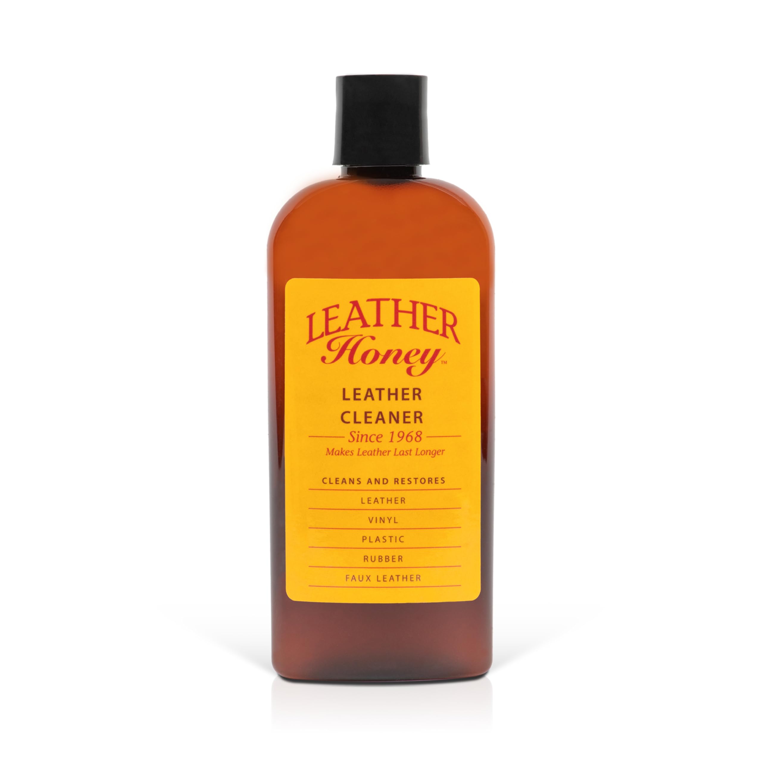 Leather Honey Lederreiniger: Ungiftige Lederpflege, hergestellt in den USA seit 1968. Tiefenreinigung für Leder, Kunstleder & Vinyl – Sofas, Autositze, Handtaschen, Zaumzeug, Schuhe & Taschen. Sicher für alle Farben & weißes Leder