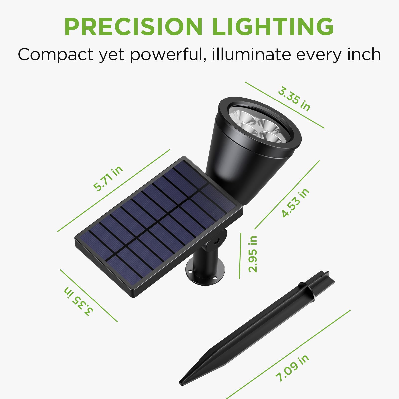InnoGear Solar Lights Outdoor Waterproof Solar Garden Light for Outside Yard Landscape Lighting Pathway Spot Lights Spotlight Wall Light Auto On/Off, Pack of 6 (Warm White)