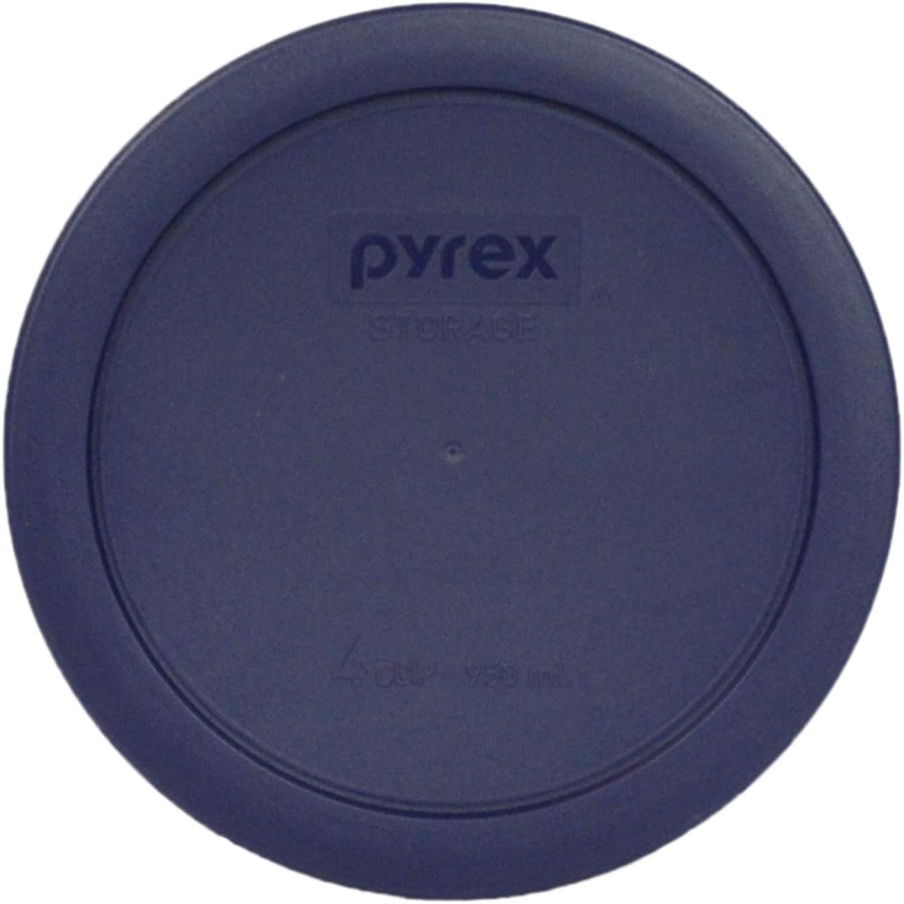 Pyrex Bundle - 4 Items: 7201-PC 4-Cup Blue Round Plastic Lids - Original Genuine Pyrex - Made In The USA