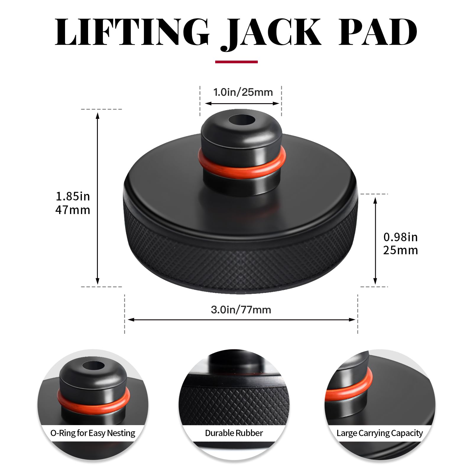 Chirano Lifting Jack Pad for Tesla Model 3/S/X/Y, 4 Pucks with Storage Case, Accessories for Tesla Vehicles 2013 to 2025