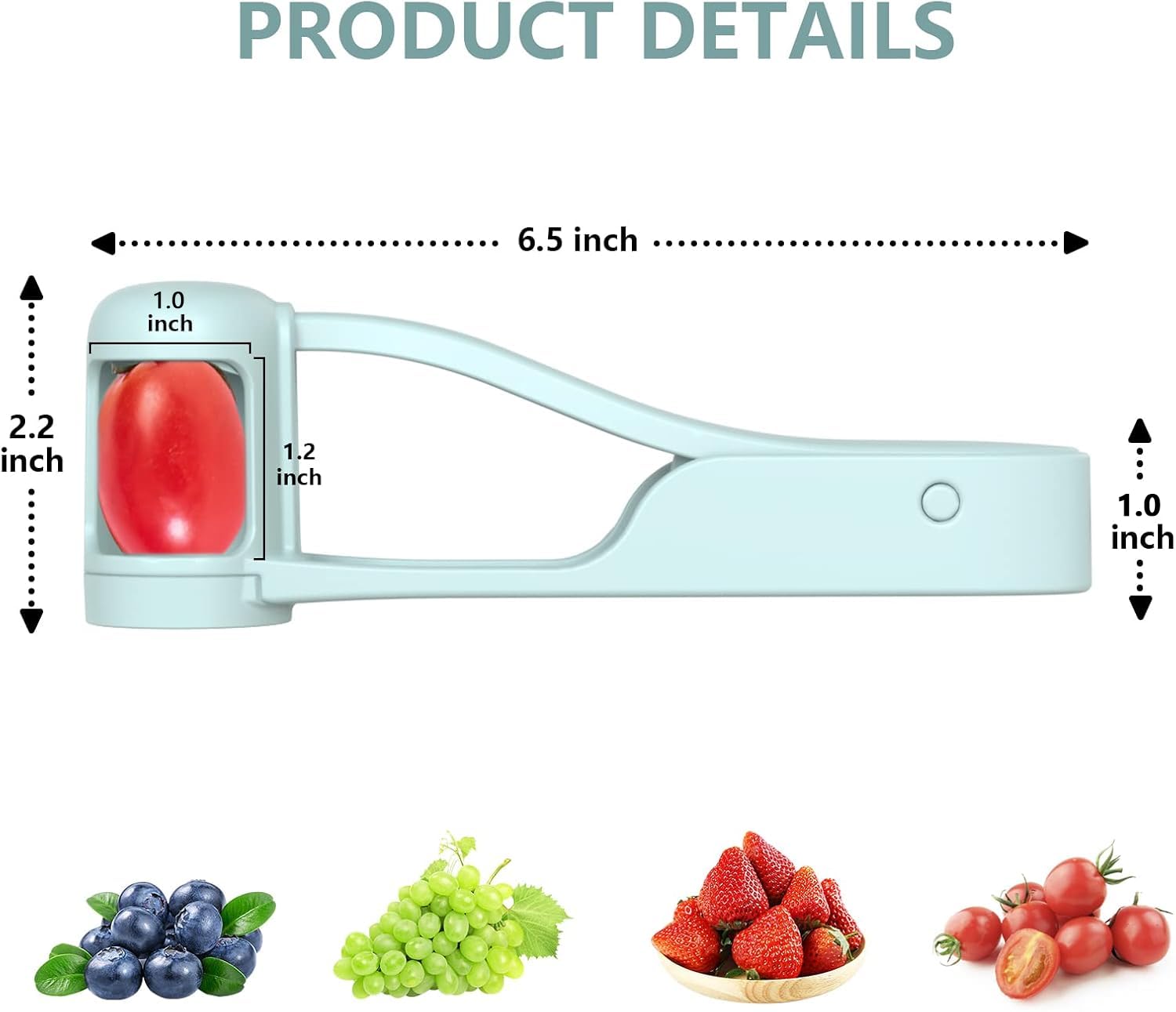 WhiteRhino Grape Cutter Grape Slicer for Toddlers Baby,Grape Cherry Tomato Strawberry Cutter Quarter Slicer tool For Vegetable Fruit Salad Cake Decoration,Stainless Steel kitchen Gadget Fruit cutter