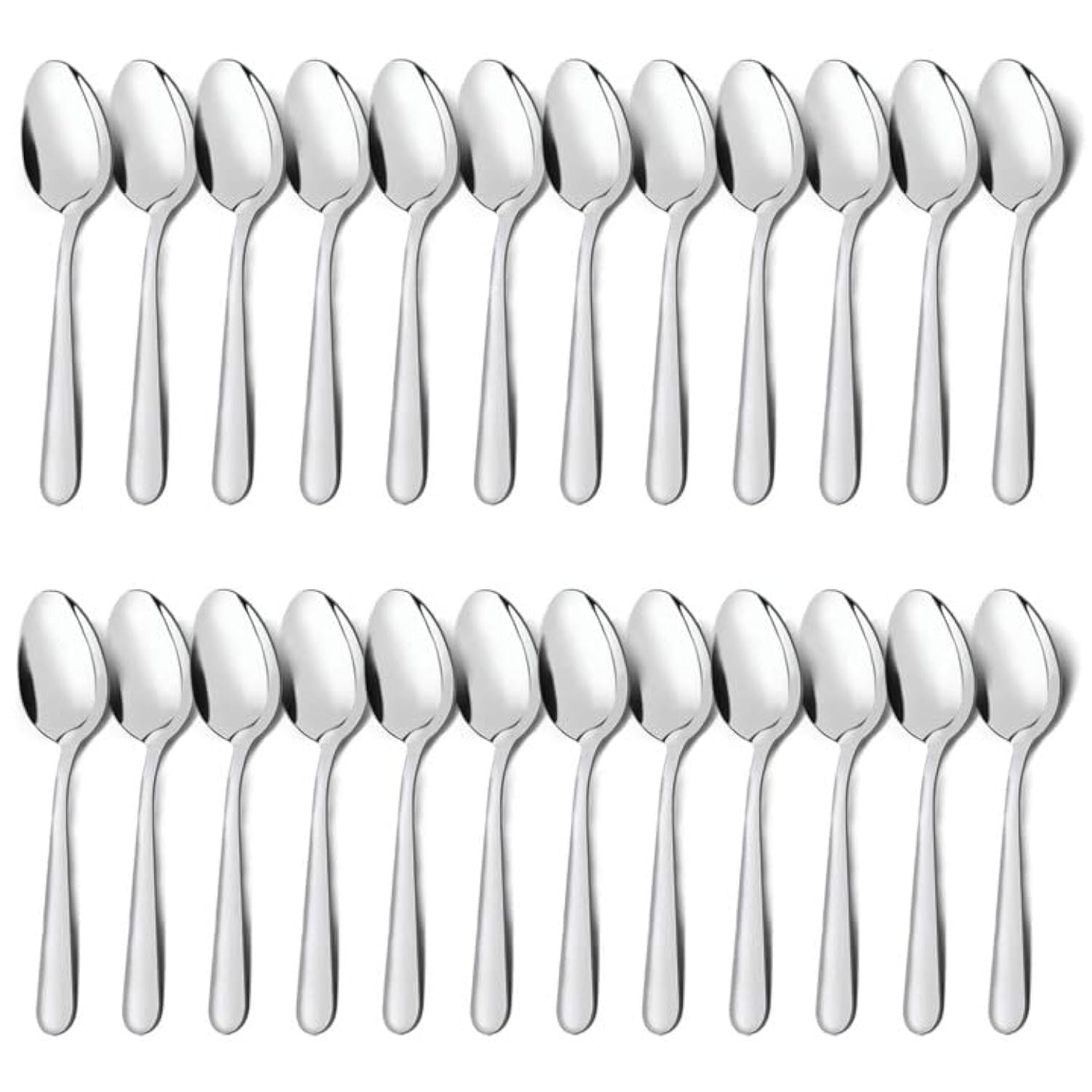24-Piece Dinner Spoons Set (6.7 inch), Unokit Stainless Steel Spoons silverware, Dessert Spoon, Tablespoon, Silverware Spoons Only for Home, Kitchen or Restaurant - Mirror Polished, Dishwasher Safe