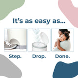 Diaper Dekor Classic Hands-Free Diaper Pail | Gray | Easiest to Use | Just Step – Drop – Done | Doesn’t Absorb Odors | 20 Second Bag Change | Most Economical Refill System