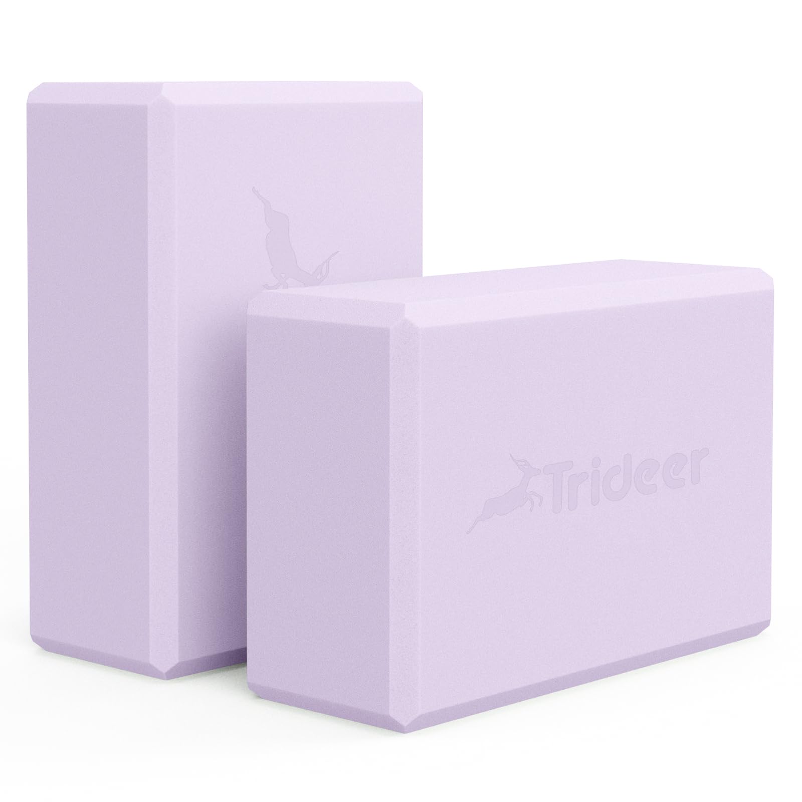 Trideer Yoga Block, Soft Non-Slip Surface Premium Foam Blocks, Supportive, Lightweight, Odorless, Yoga Accessories for Pilates Meditation General Fitness Stretching Toning (Mint Green-2 Pack)