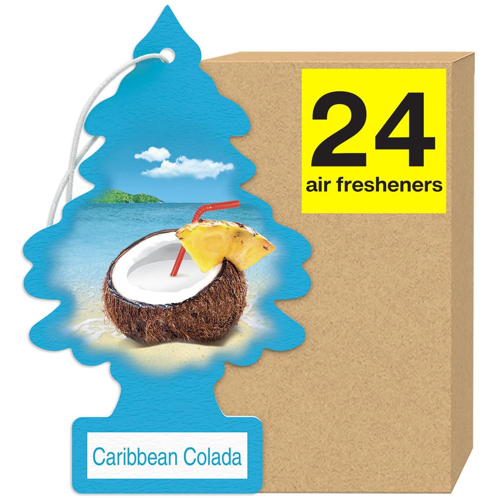 LITTLE TREES Air Fresheners Car Air Freshener. Hanging Tree Provides Long Lasting Scent for Auto or Home. Bayside Breeze, 24 Air Fresheners