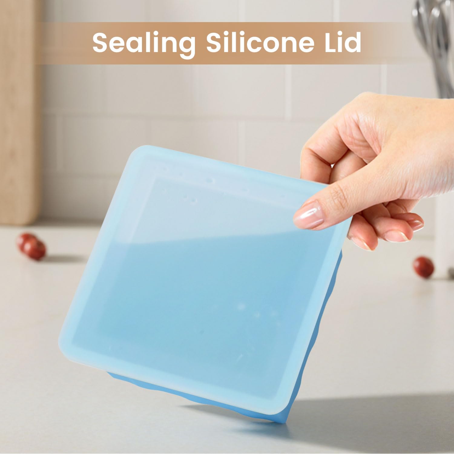 Silicone Freezer Tray for Soup Ice Cubes: 2-Cup Freezing Tray with Lid for Meal Prep - 4Pack Silicon Soup Portion Freeze Tray Make Stock Souped Ice Cube