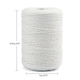 G2PLUS White String,2MM White Cotton String,656Feet Cotton Bakers Twine String for DIY Art&Crafts,Gift Wrapping,Gardening,Macrame,Meat and Roasting(200M/218Yard,12Ply White Twine String)