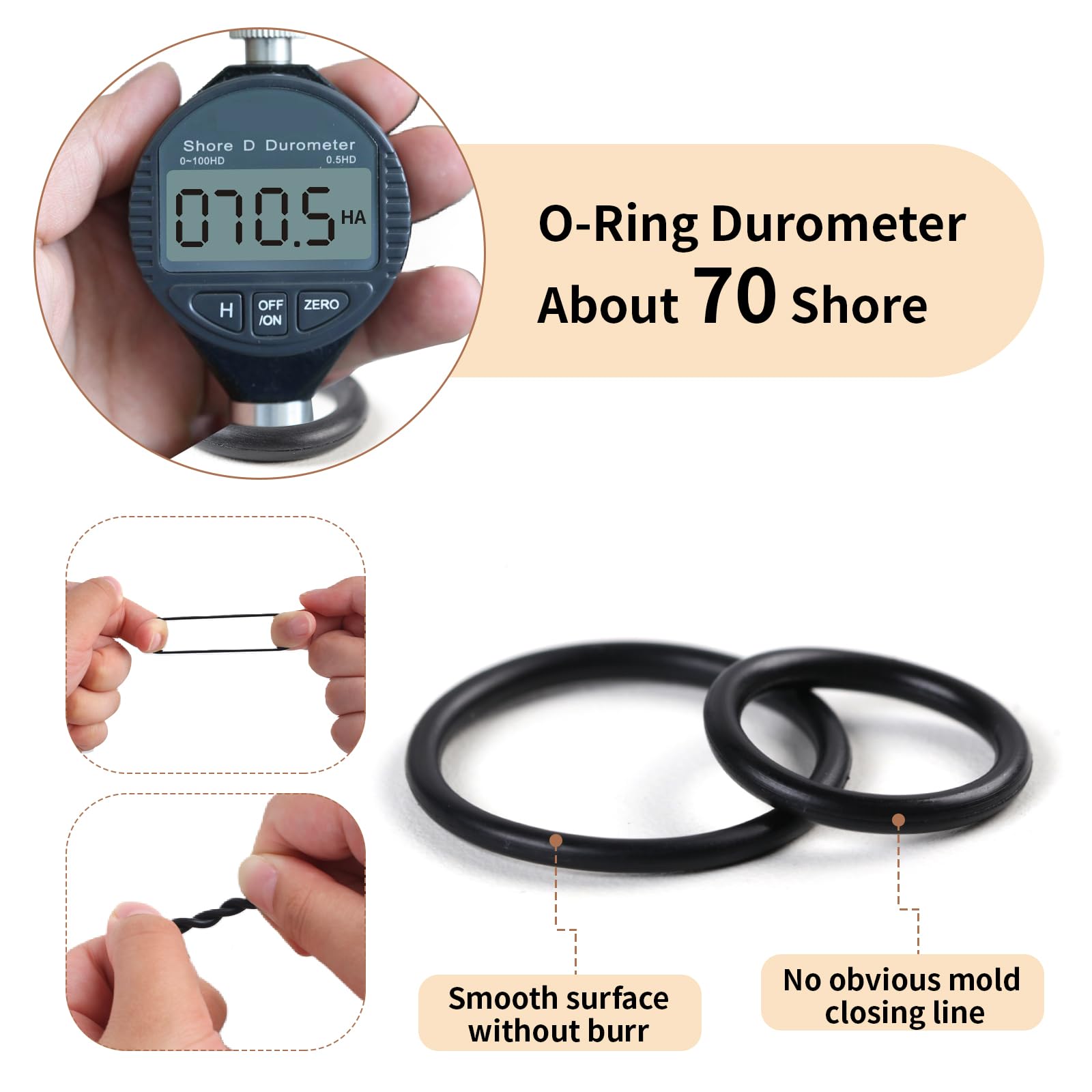 Romeda O Ring Kit 1050 PCS, O Ring Assortment Kit 21 Size, Metric Nitrile Rubber O Rings for Car Auto Vehicle Repair Faucet Plumbing Air or Gas Sealing Connections Resist Oil and Heat