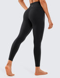 CRZ YOGA Womens Naked Feeling Workout 7/8 Yoga Leggings - 25 Inches High Waist Tight Pants Black Large