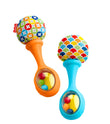 Fisher-Price Newborn Toys Rattle 'n Rock Maracas, Set of 2 Soft Musical Instruments for Babies 3+ Months, Blue & Orange