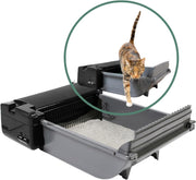 Pet Zone Self Cleaning Automatic Cat Litter Box - Smart Scoop Cat Litter Box with 6 Bags & Carbon Filter for Up to Two Cats 6-16 Pounds