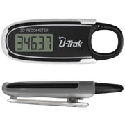 U-Trak 3D Step Counter Clip On with Removable Clip and Spring Carabiner Simple 3D Pedometer for Walking, Accurate Step Tracker with Large Display for Men Women Kids Adults Seniors