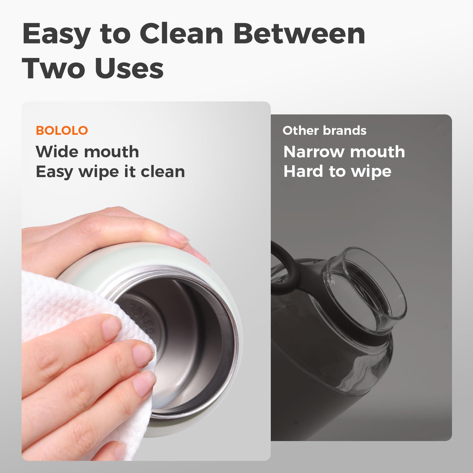 BOLOLO Portable Bottle Warmer for Travel, Super Fast Charging, Instant Breastmilk, Formula, Water, Milk Warmer with 10 Ounces Big Capacity, Baby Flask for Vehicle,car,Airplane Journey