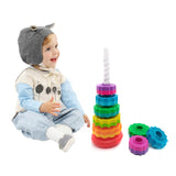 BYFWH Baby Spin Stack Toy,Premium Stacking Toy for Kids,Baby Spinning Stacking Toy for Babies and Toddlers,Educational Toddler Learning Toy,Baby 1 2 3 Birthday Gifts,Autism Sensory Spinning Toy