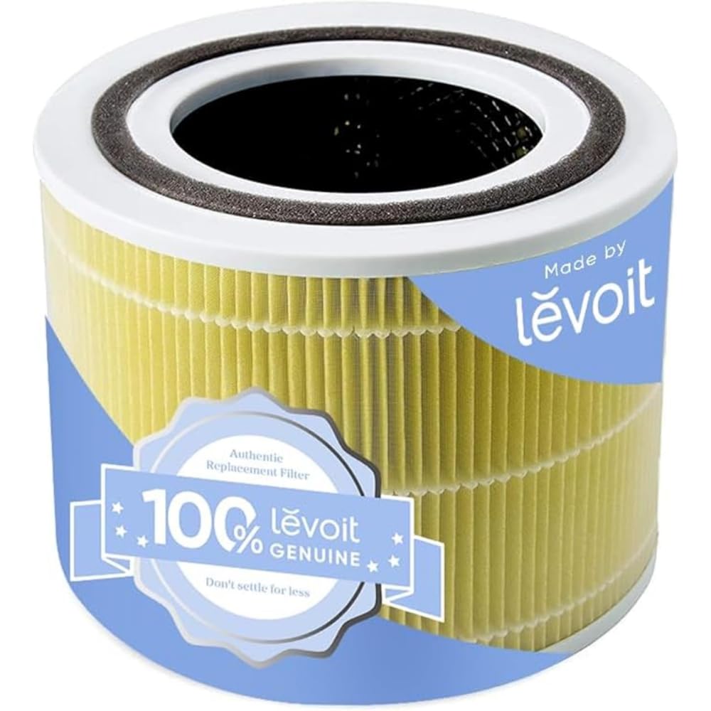 LEVOIT Core 300-P Ersatzfilter Luftreiniger Tierallergie, Original Core300S-P Filter, Unterstützt HEPA-Schlafmodus, Hocheffiziente Aktivkohle, Core 300-RF-PA, Gelb, 1 Stück