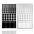 JIEHENG LED Light Blocking Stickers,Light Blackout Stickers,2 Sheets Cover White and Black,Blackout Stickers for Electronic, LED Covers,Block 100% of LED Lights (Cut-100% Blocking White and Black)