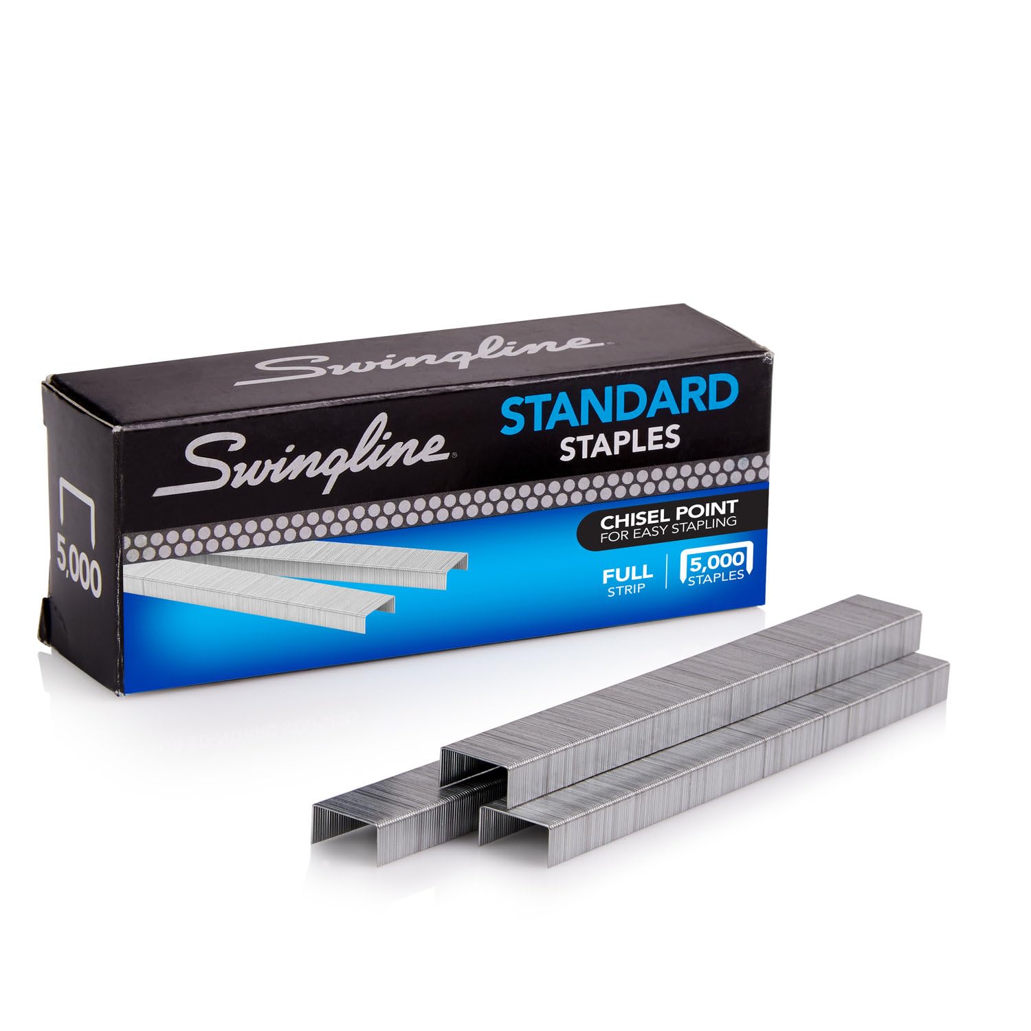 Swingline® Standard Staples, 1/4", Full Strip, Box of 5,000