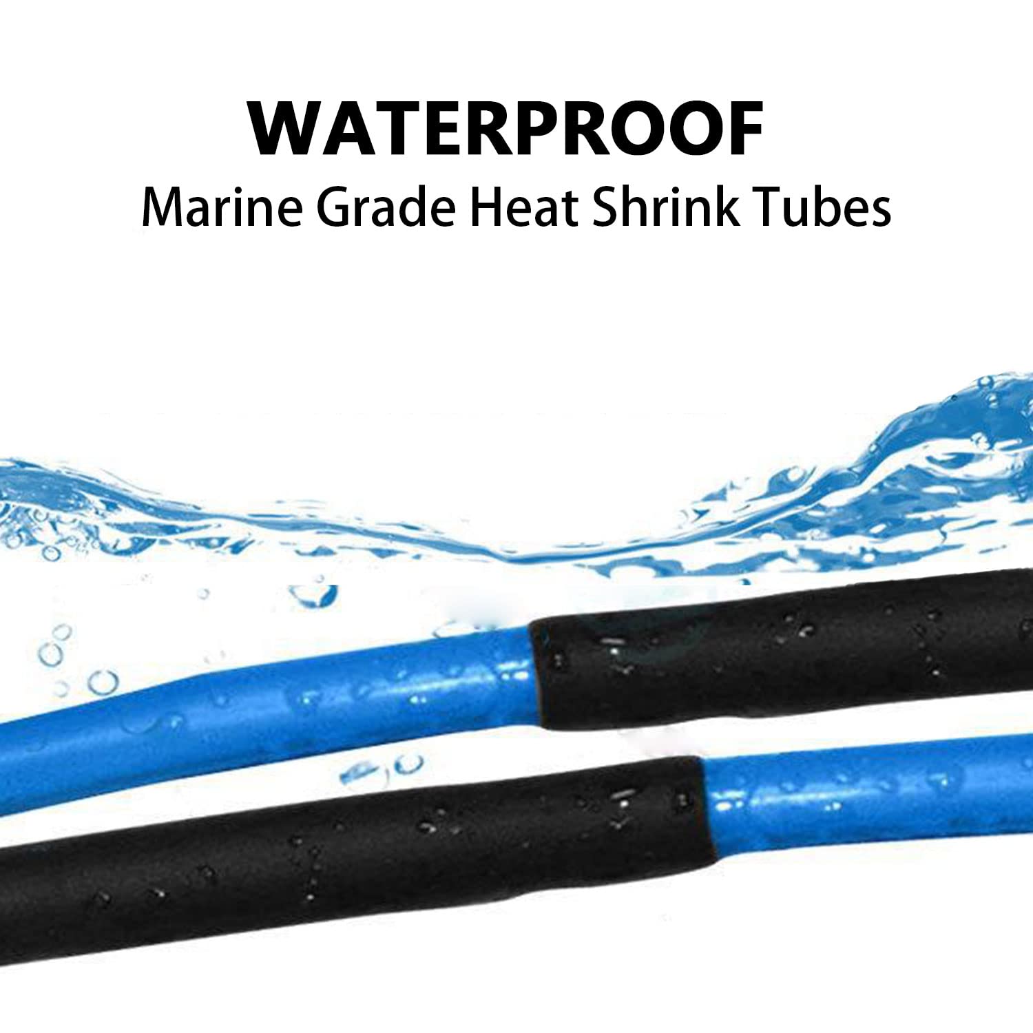 ALEKOR Heat Shrink Tubing Kit - 3:1 Ratio Adhesive Lined, Marine Grade Shrink Wrap Industrial Heat-Shrink Tubing - 240 PCS