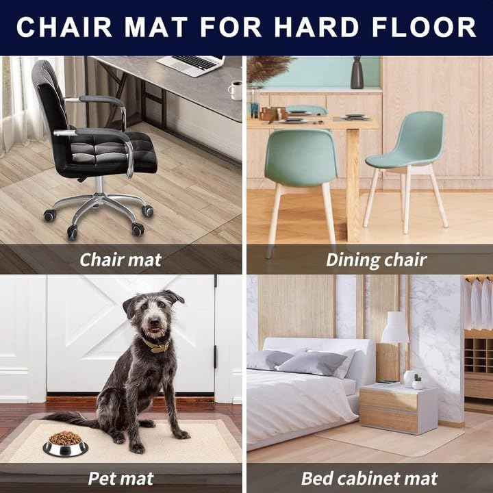 SHAREWIN Office Chair Mat for Hardwood Floors - 36"x47" Desk Chair Mats Home Floor Protector Heavy Duty - Easy Clean