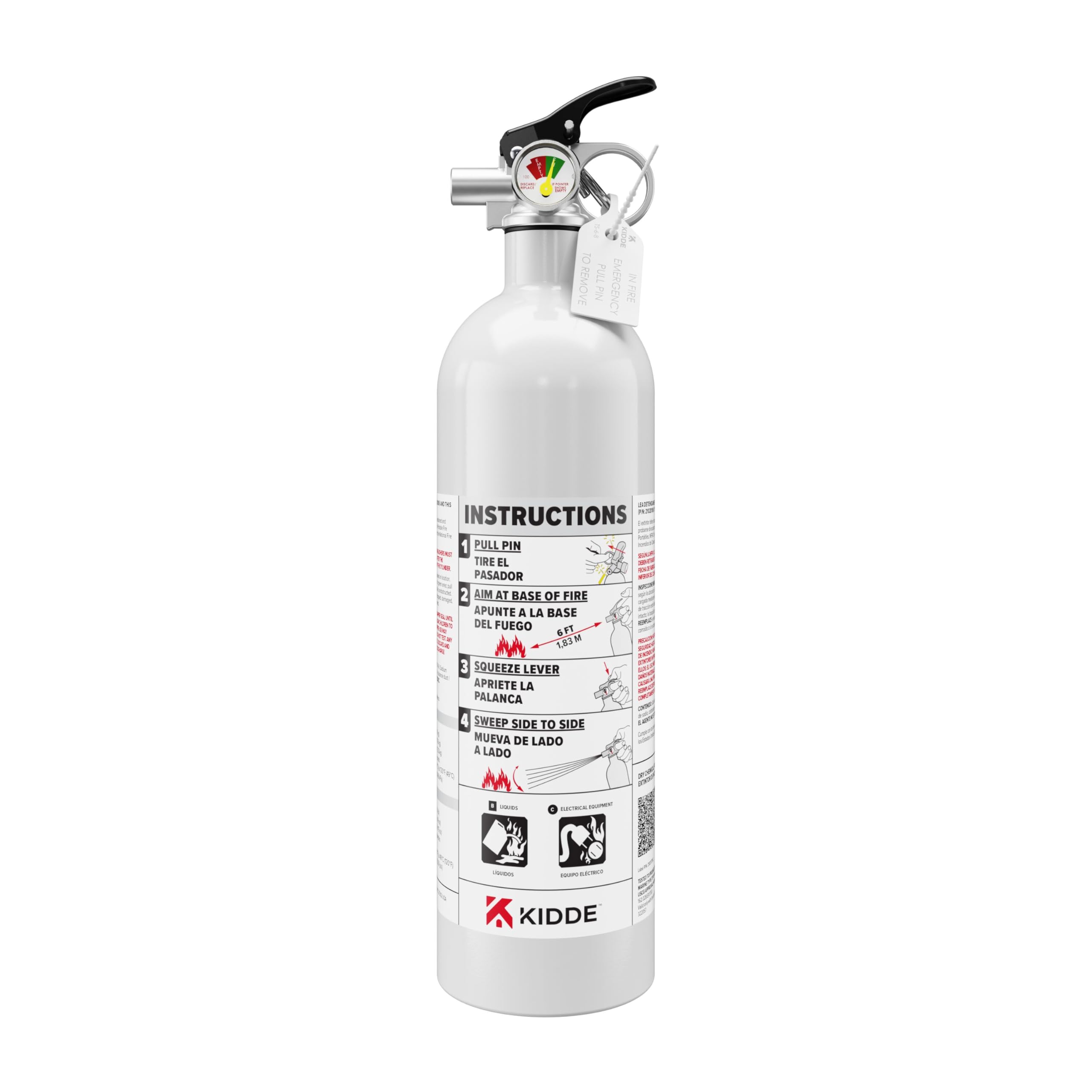 Kidde Fire Extinguisher for Boats, Single-Use 5BC