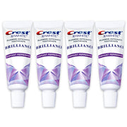 Crest 3D White Brilliance Toothpaste, Vibrant Peppermint, Travel Size 0.85 oz (24g) - Pack of 4