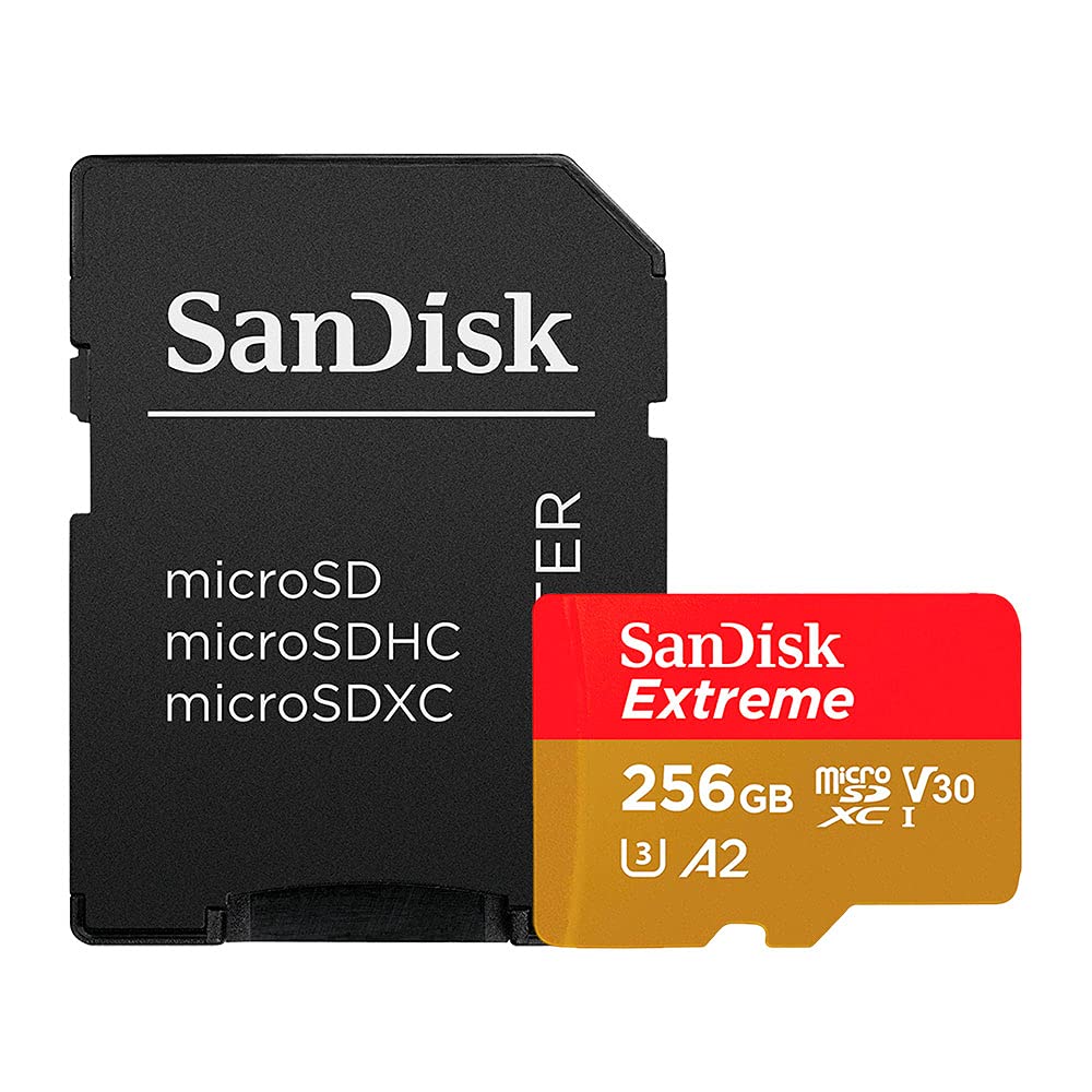 SanDisk 64GB Extreme microSDXC UHS-I Memory Card with Adapter - Up to 160MB/s, C10, U3, V30, 4K, A2, Micro SD - SDSQXA2-064G-GN6MA