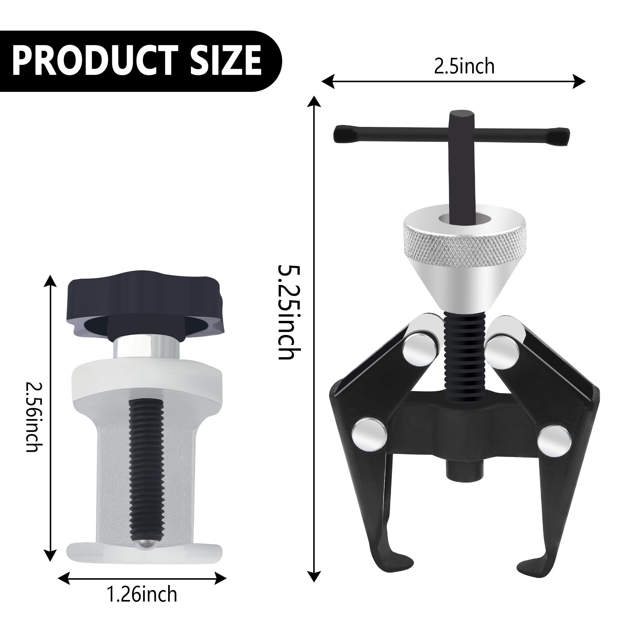 Windshield Wiper Arm Removal Tool Kit,Heavy Duty Wiper Arm Puller/Battery Terminal Puller,Universal Car Accessories Carbon Steel Small Bearing Puller for Most Car Truck SUV RV