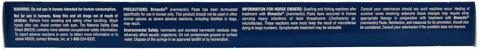 Bimectin 1.87% Ivermectin Apple Flavored Wormer