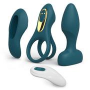 Tracy's Dog Couples Vibrator Kit - Includes Vibrating Cock Ring, Panty Vibrator & Butt Plug with Removable Rechargeable Bullet, Remote-Controlled Adult Sex Toy Set for Women & Couples Pleasure Play