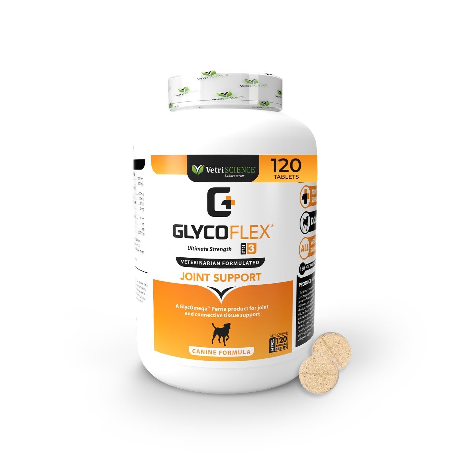 VetriScience Vetri Disc Joint Supplement for Dogs - Spine Support & Joint Health Dog Supplement with Chondroitin Sulfate, Vitamins B6, C & D, Calcium, Magnesium, Horsetail Herb & More - 180 Capsules