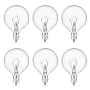 Scentsy Light Bulbs for Warmer - 25 Watt Bulb for Full Size Wax Melt Warmers, Replacement Bulb for Wax Warmer Burner Candle Warmer - G16 1/2 Globe Bulbs (6 Packs)