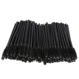 200 PCS Disposable Eyelash brush Mascara Wands Spoolies for Eye Lash Extension, Eyebrow and Makeup (Black&Rose red)