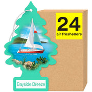 LITTLE TREES Air Fresheners Car Air Freshener. Hanging Tree Provides Long Lasting Scent for Auto or Home. Bayside Breeze, 24 Air Fresheners