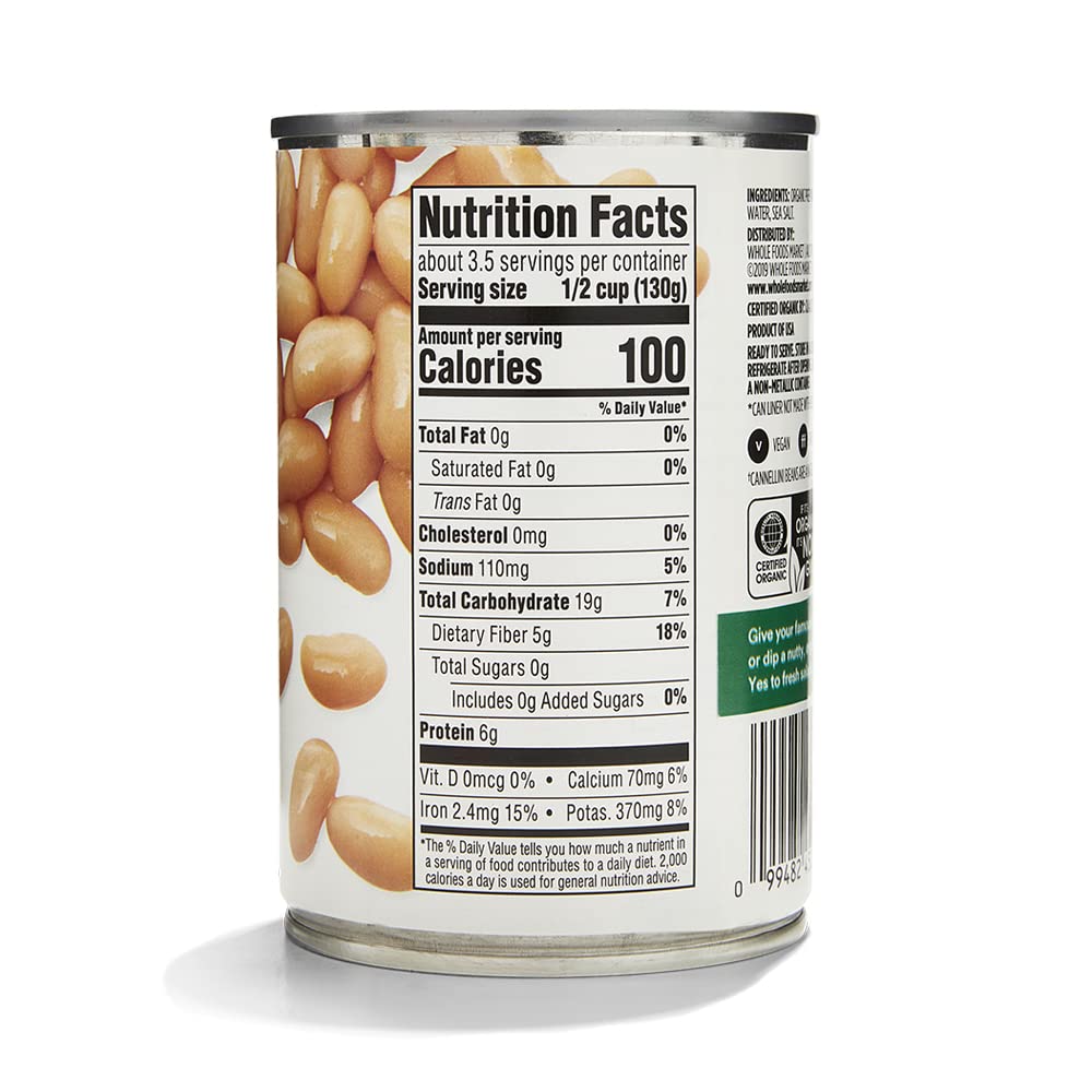 365 by Whole Foods Market, Organic Cannellini Beans, 15.5 Ounce