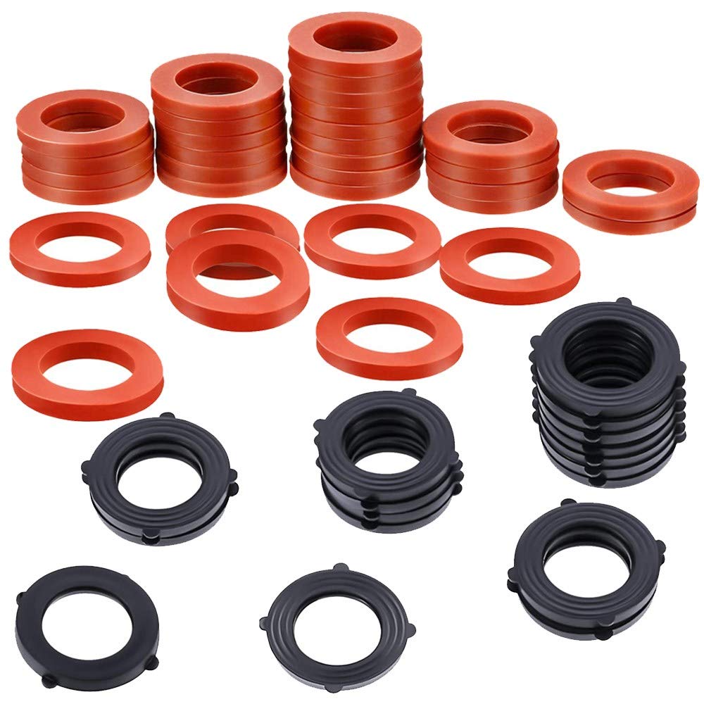 Garden Hose Washer Heavy Duty Rubber Washer Seals Fit All Standard 3/4 Inch Garden Hose and Water Faucet Fittings,32Packs