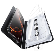 SmartDevil 3 Pack Screen Protector for iPhone 16 Pro, Bubble-and-Dust-Free Box, HD Tempered Glass, Military Grade Shatterproof & Ultra Durable, Easy Installation