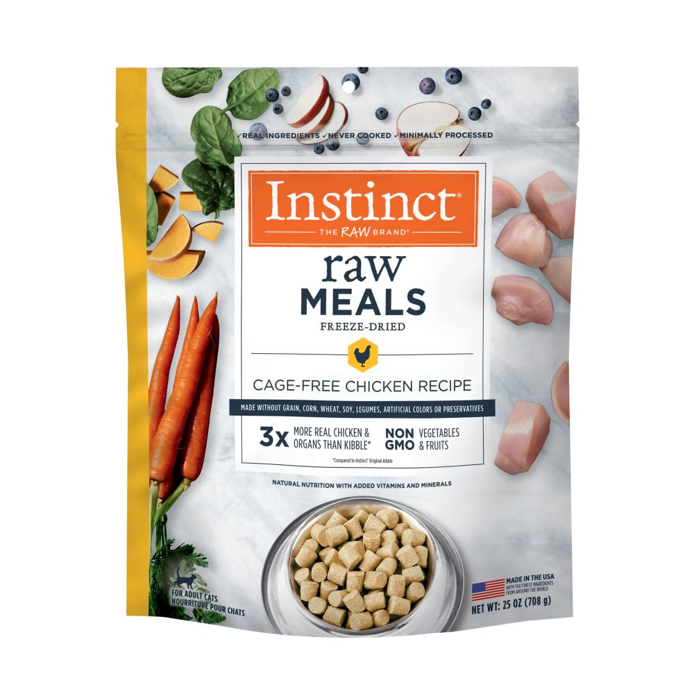 Instinct Freeze Dried Raw Meals Grain Free Recipe Cat Food 9.5 Ounce (Pack of 1)
