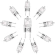 YBEK G8 Halogen Light Bulbs 20W 120V Xenon Under Cabinet Lighting Replacements 2Pin 2700K Warm White (Pack of 10)