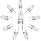 YBEK G8 Halogen Light Bulbs 20W 120V Xenon Under Cabinet Lighting Replacements 2Pin 2700K Warm White (Pack of 10)