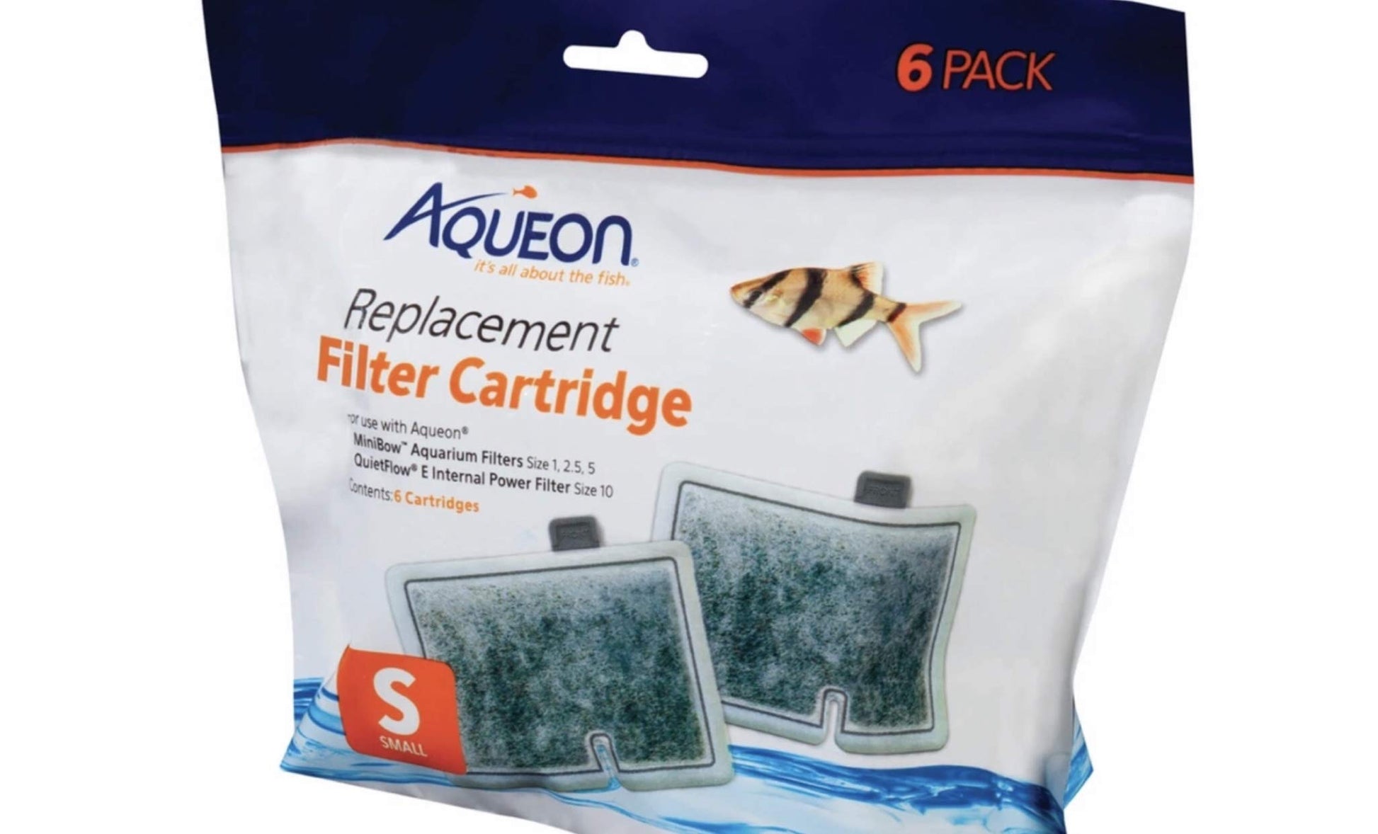 Aqueon Filter Cartridge Small/6 Pk - Aquarium Filter Cartridge - 6 Count