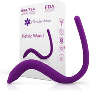 Intimate Rose Pelvic Wand, Pelvic Floor Muscle Trigger Point Massager, Perineal Massage Tool for Pelvic Physical Therapy & Pain Relief, BPA-Free, Latex-Free, Standard (Non-Vibration)