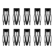 10 Pcs Double Grip Hair Clips, Sightor Metal Snap Hair Clips Hair Barrettes for Women Hair Making Salon Supplies Hair Accessories (Black)