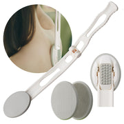 DOWMI Lotion Applicator for Back - 3-1 Foldable, Cream, Sunscreen, Ointment Applicator, 19" Long Handle, Body Massage Tool - 1 Body Brush Pad, 1 Lotion Pad Included