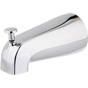 EZ-FLO 5-3/8 Inch Nose Diverter Tub Spout, 1/2 Inch IPS Connection, Chrome Finish, 15083