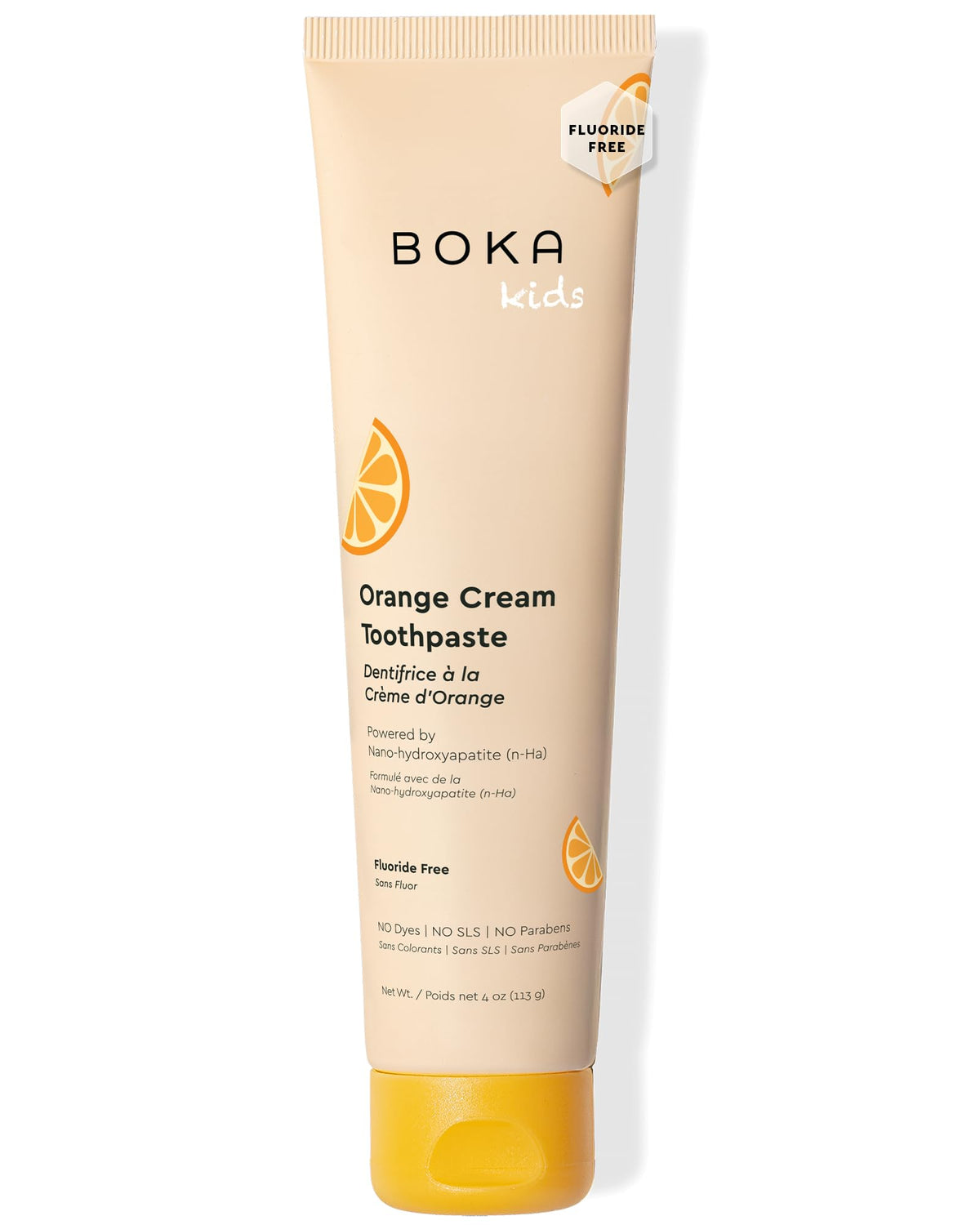 Boka Fluoride Free Toothpaste Nano Hydroxyapatite Toothpaste - Orange Cream Flavor, 4 oz 1Pk US Manufactured