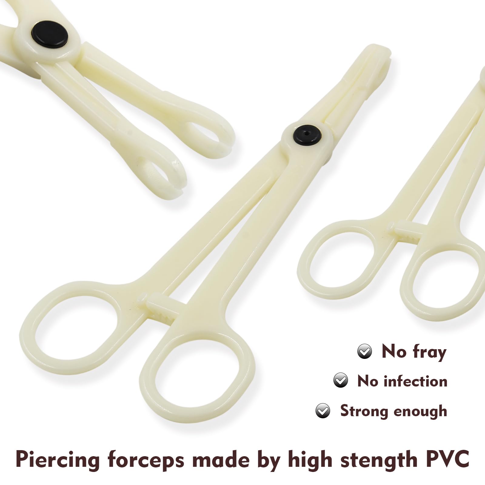 Rayyl Body Piercing Tool Kit - 42Pcs Piercing Kit with 12G 14G 16G 18G 20G Piercing Needles Piercing Clamps Forceps for Ear Nose Belly Button Tongue Eyebrow Body Piercing Tool Kit Piercing Supplies