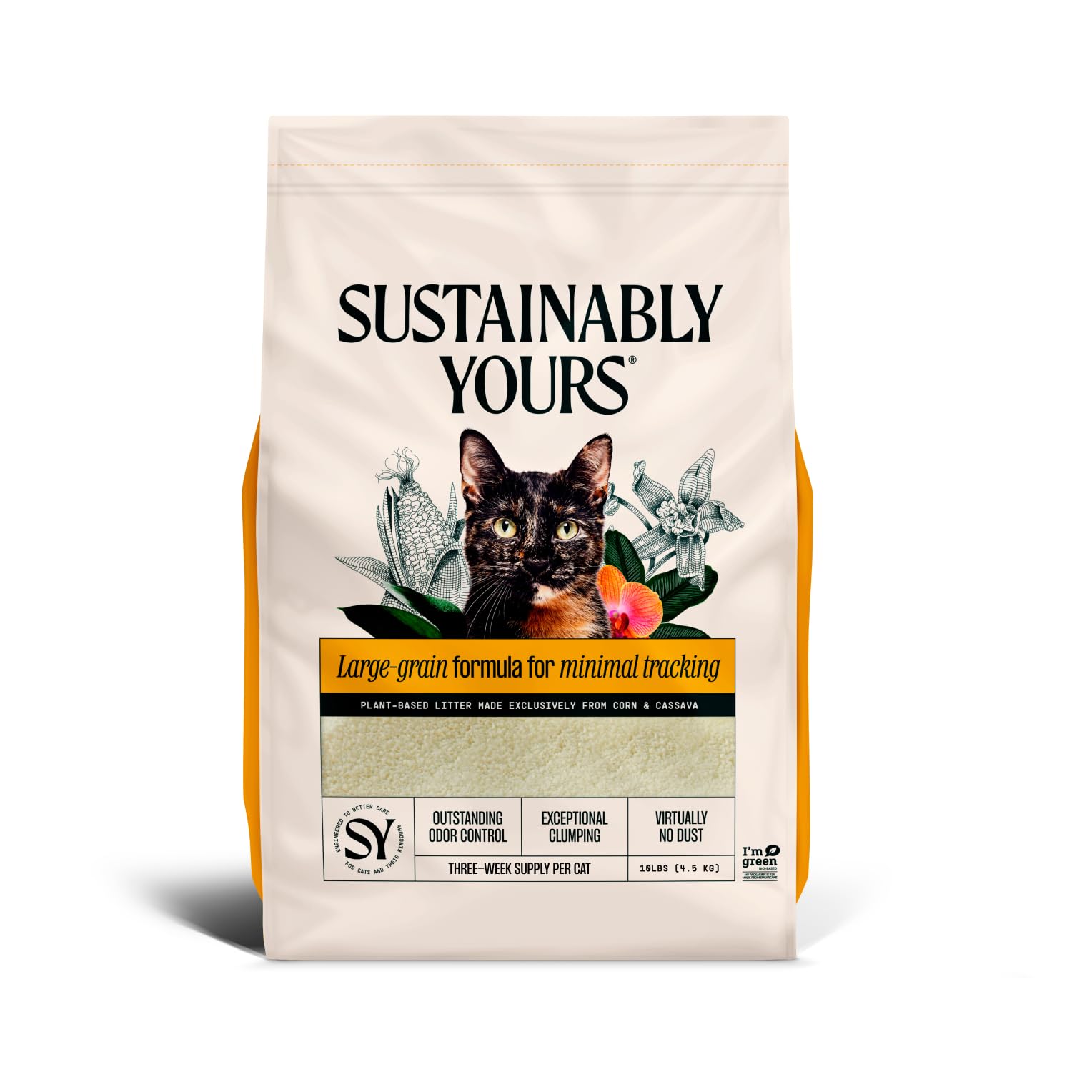 Sustainably Yours Cat Litter, Small-Grain Formula 10 lbs